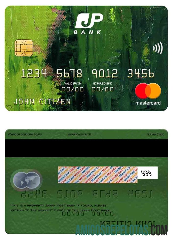 Japan Post Bank Mastercard real example